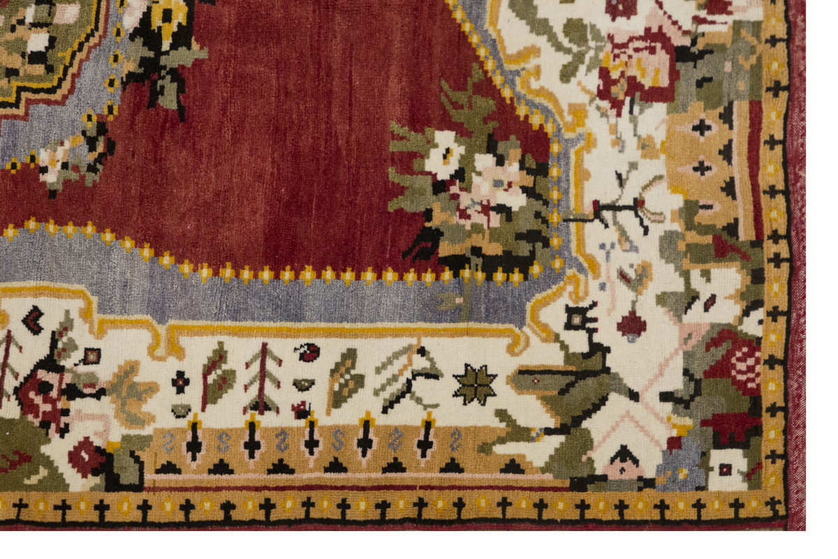 Vintage Turkish Oushak Rug, 165 x 255 cm / 5.4 x 8.4 ft