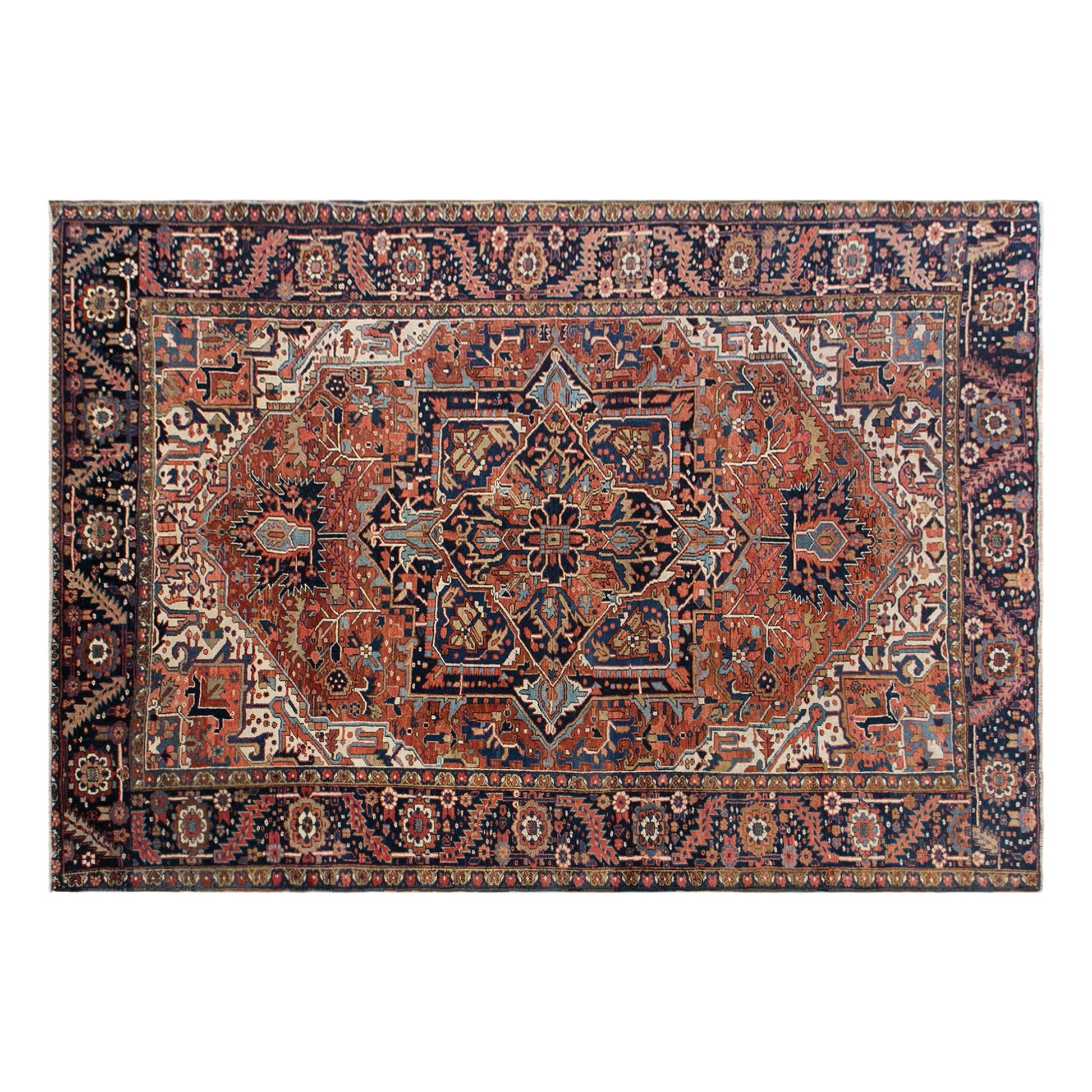60+ Yrs  Handmade Wool Area Rug – 260 x 345 cm / 8.5 x 11.3 ft