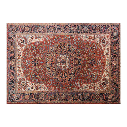 60+ Yrs Antique  Handwoven Wool Area Rug – 270 x 365 cm / 8.9 x 12.0 ft
