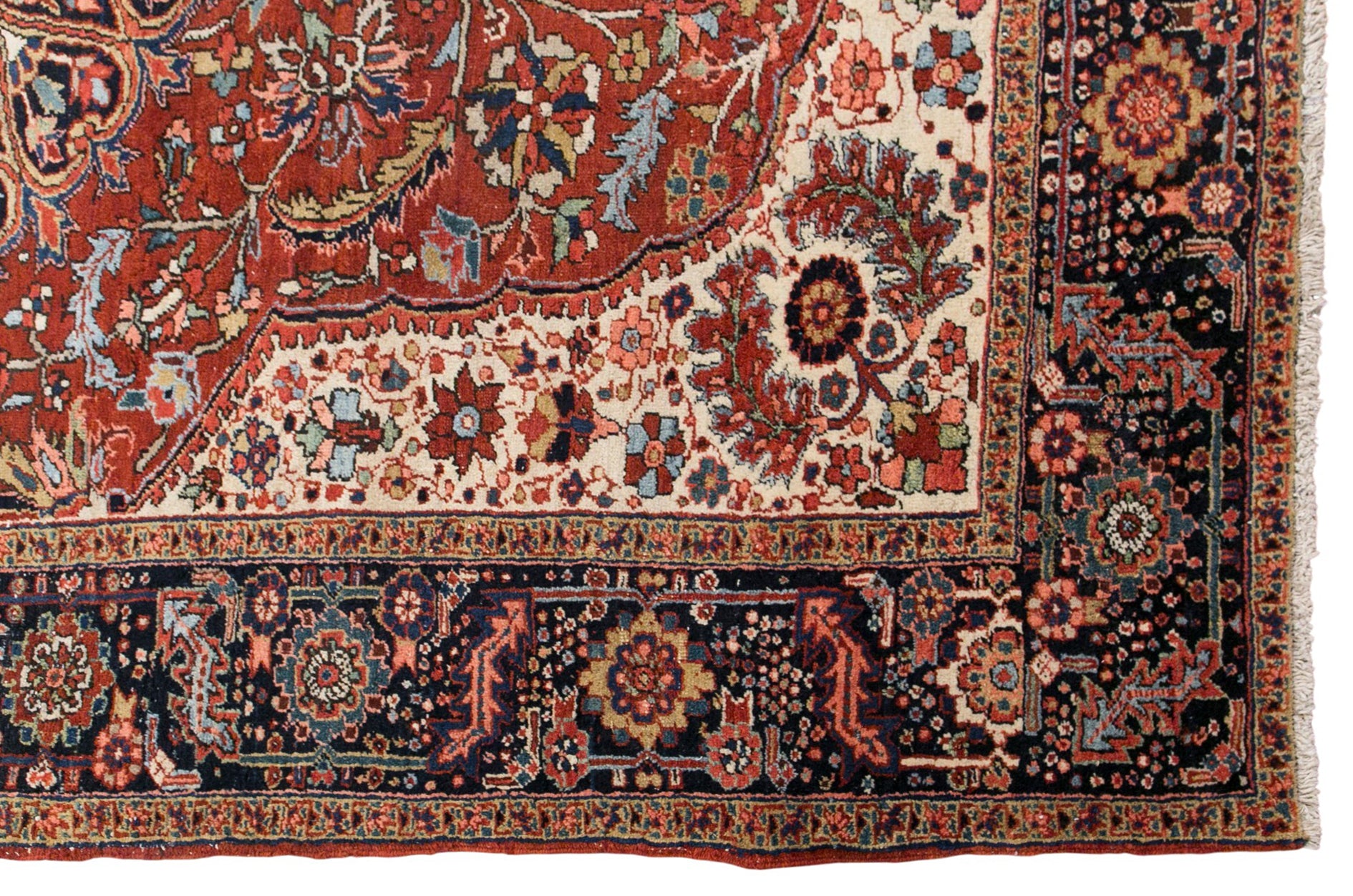 60+ Yrs Antique  Handwoven Wool Area Rug – 270 x 365 cm / 8.9 x 12.0 ft