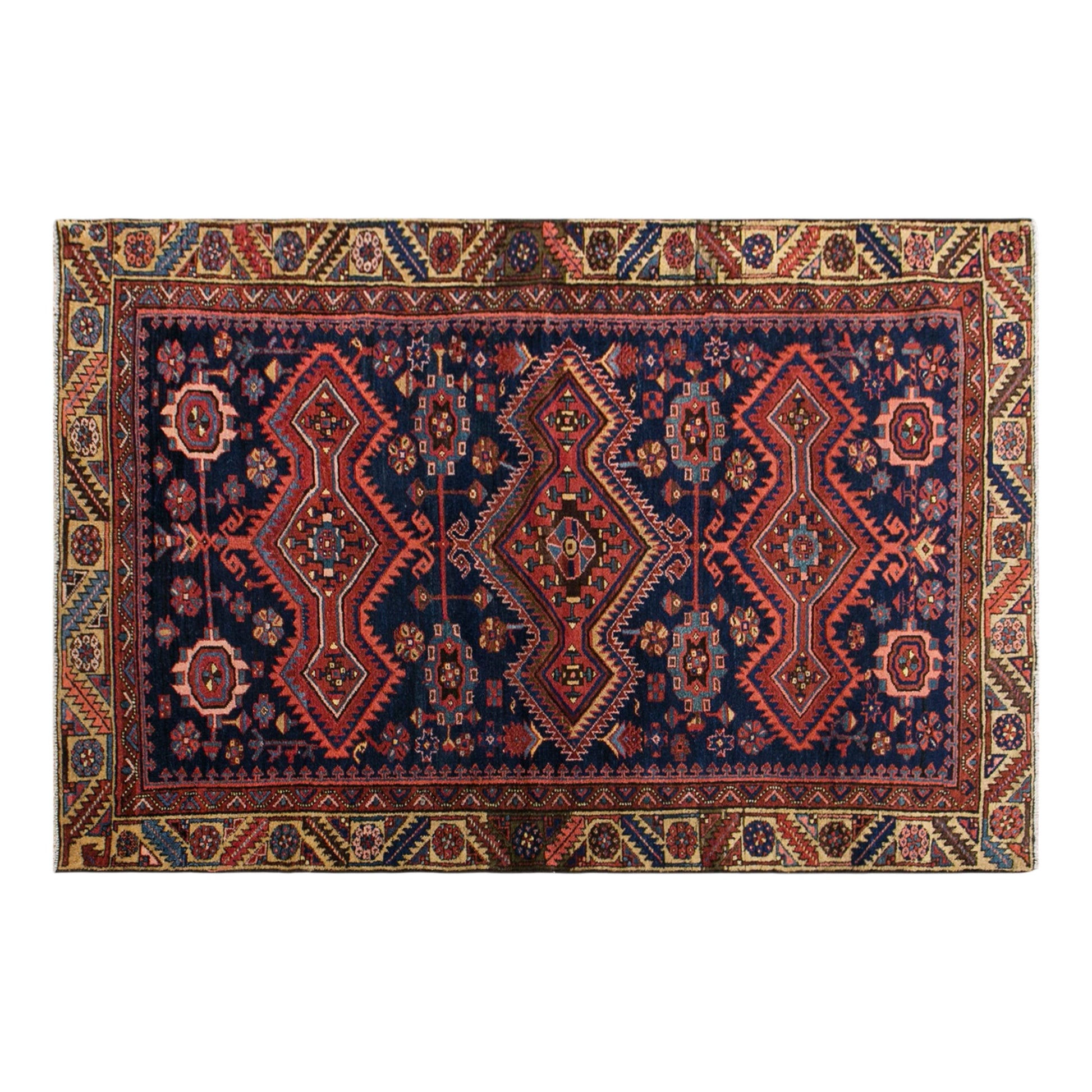 60+ Yrs Handmade Wool Rug – 97 x 130 cm / 3.2 x 4.3 ft