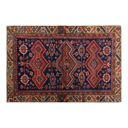 60+ Yrs Handmade Wool Rug – 97 x 130 cm / 3.2 x 4.3 ft