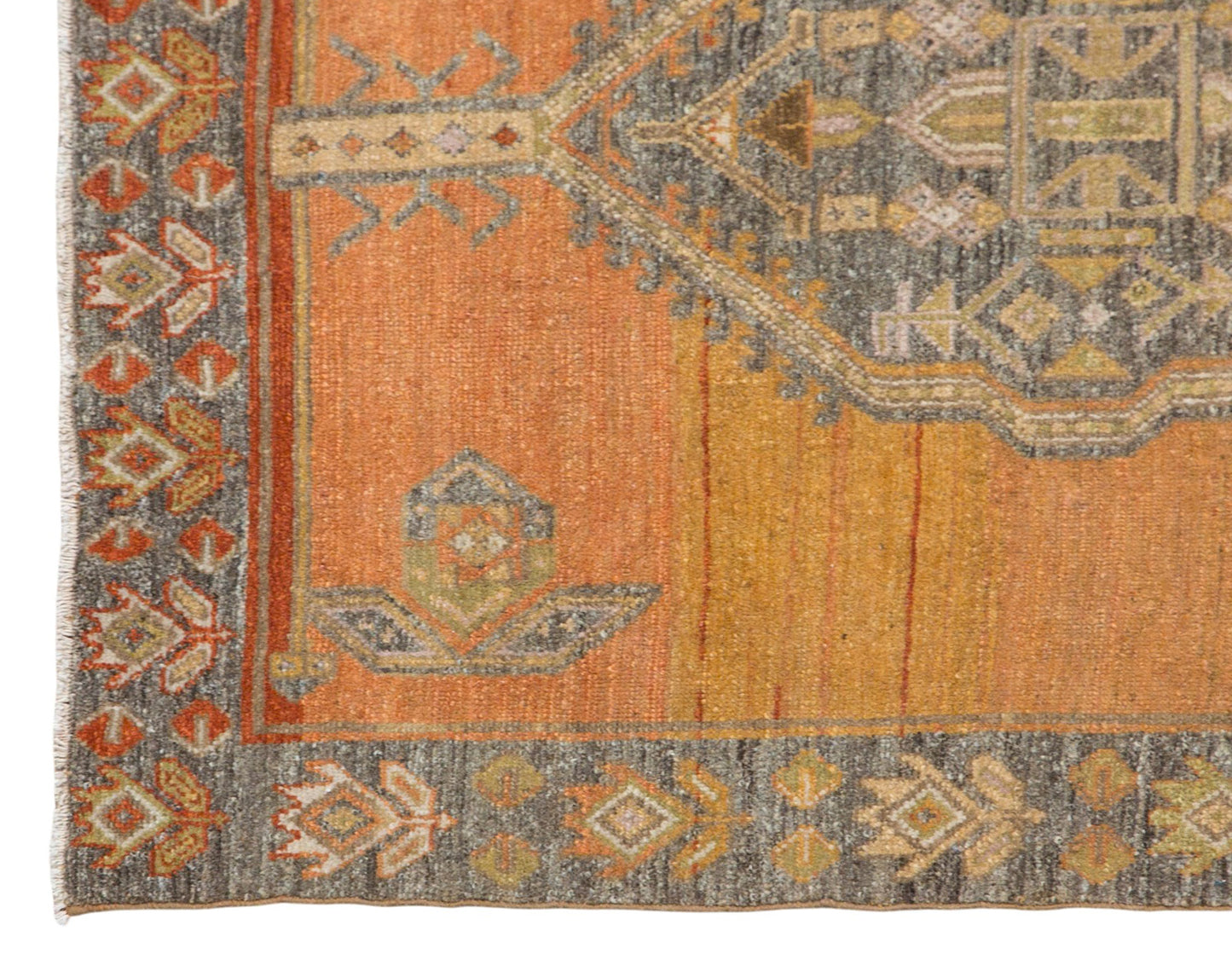 60+ Yrs Handwoven Wool Rug – 105 x 250 cm / 3.4 x 8.2 ft