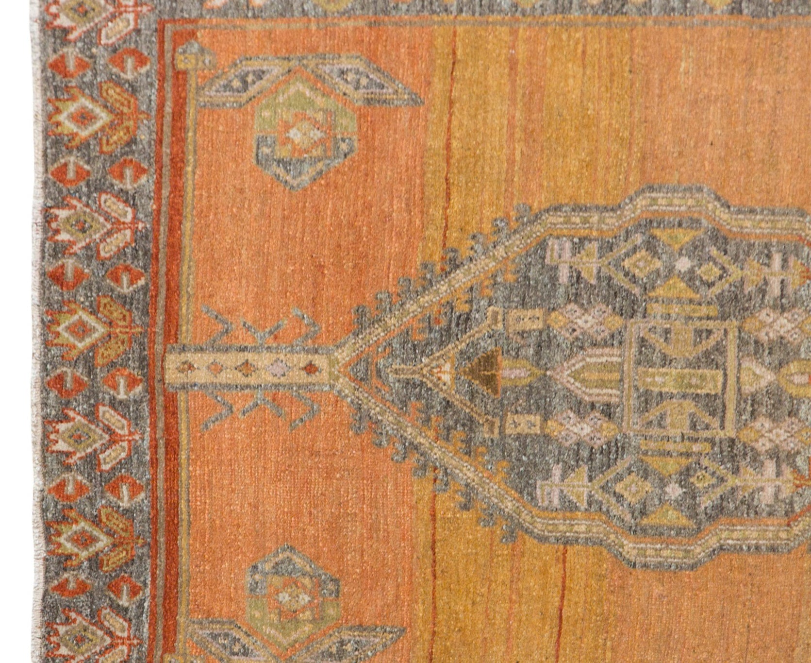 60+ Yrs Handwoven Wool Rug – 105 x 250 cm / 3.4 x 8.2 ft