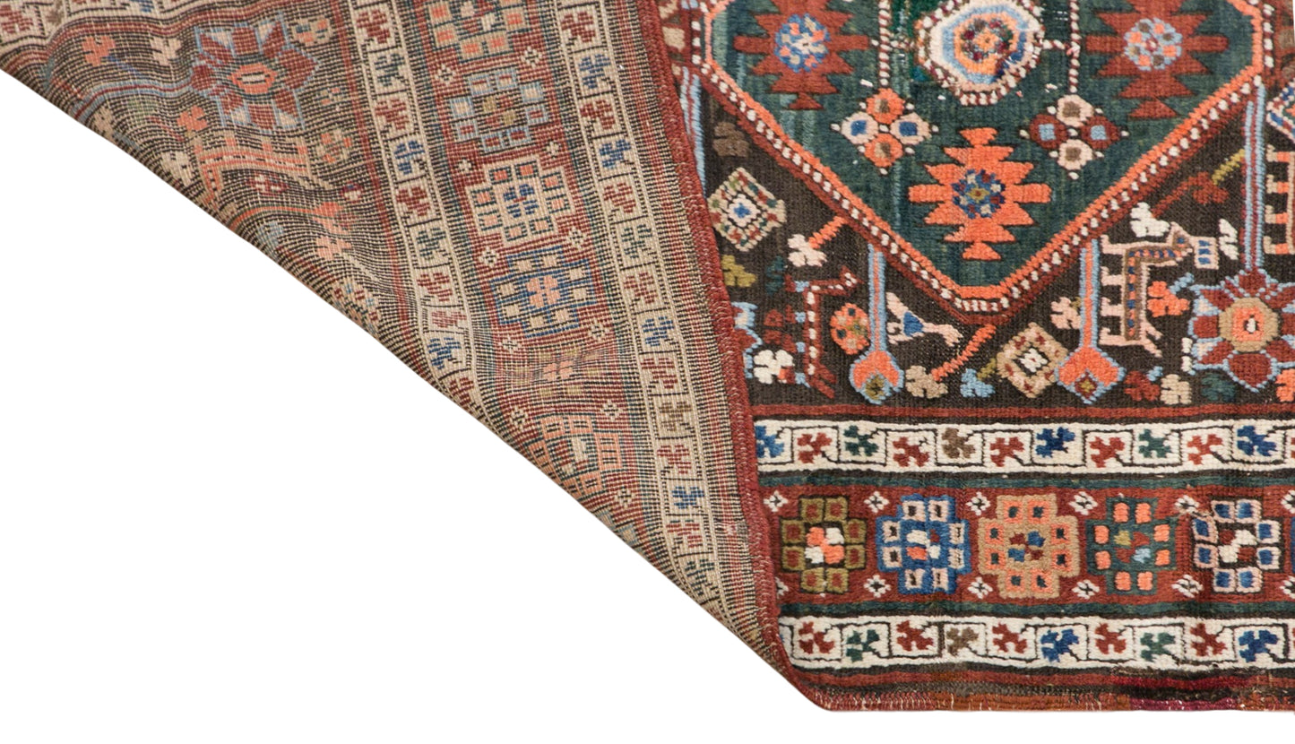 60+ Yrs Old Handwoven Wool Rug – 99 x 365 cm / 3.2 x 12.0 ft