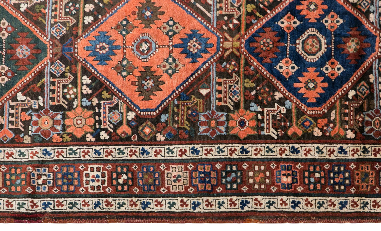 60+ Yrs Old Handwoven Wool Rug – 99 x 365 cm / 3.2 x 12.0 ft