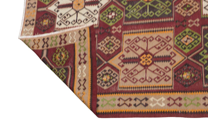 60+ Yrs Old Vintage Caucasian Hand-Spun Kilim - 195 x 330 cm / 6.4 x 10.10 ft