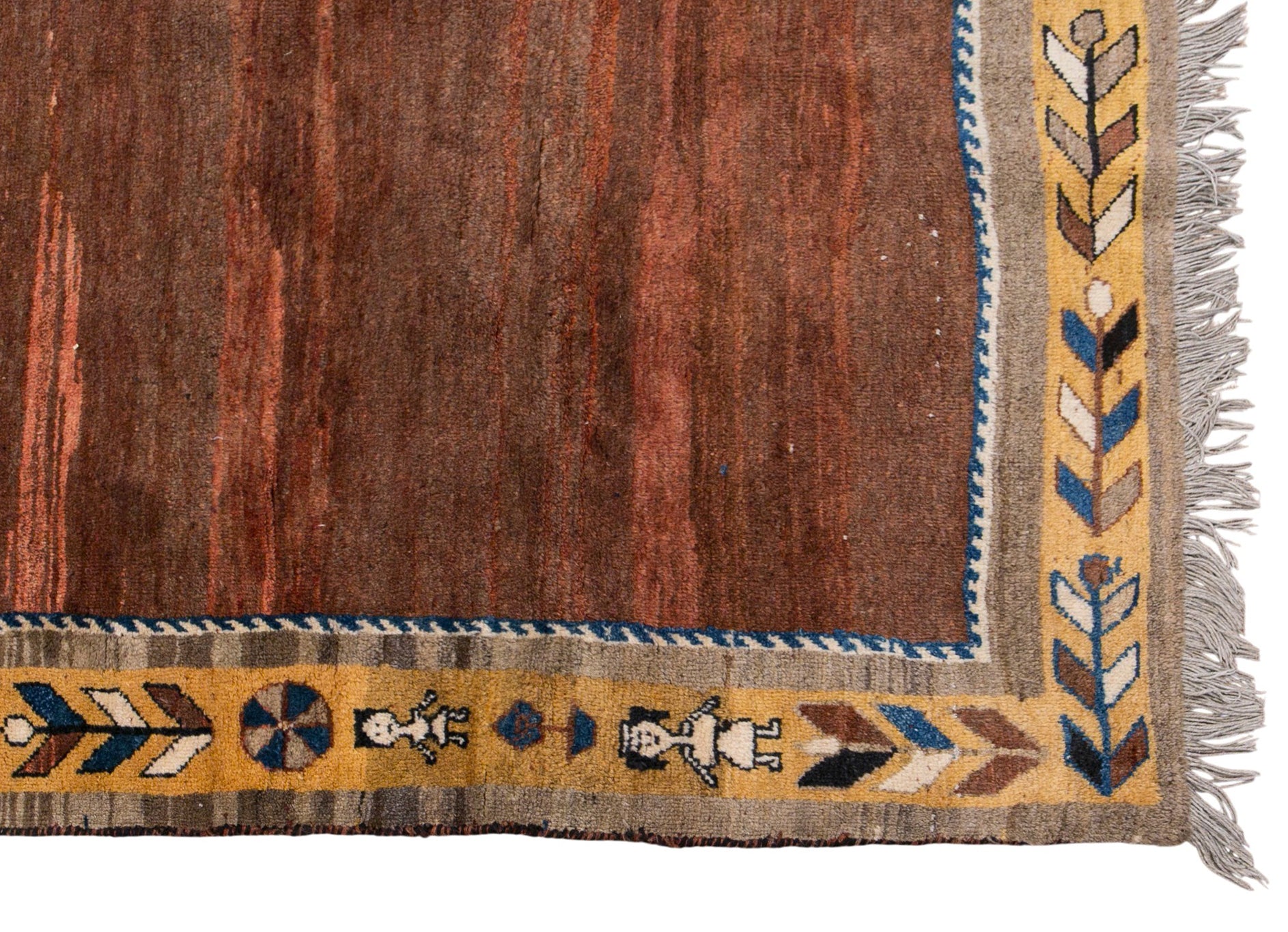 60+ Yrs Old Vintage Turkish Gabe Rug, 195x305 cm / 6.4x10 ft