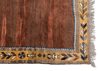 60+ Yrs Old Vintage Turkish Gabe Rug, 195x305 cm / 6.4x10 ft