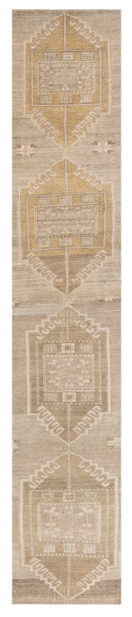 60+ Yrs Old Vintage Turkish Rug, 80x585 cm, 2.6x19.2 feet