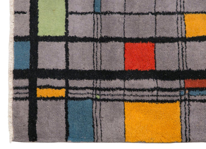 Modern Turkish Area Rug, 3.4x6.2 ft, 105x190 cm