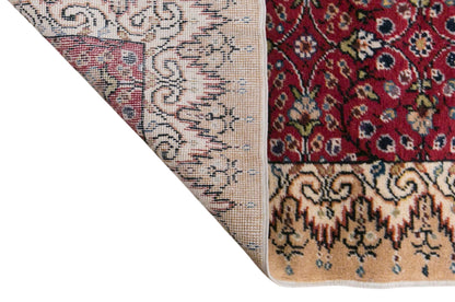 Vintage Kayseri Rug, 102 × 200 cm / 3.3 x 6.6 ft Handmade Wool Cotton Rug