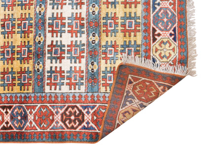Vintage Turkish Rug, 105 × 216 cm / 3.4 x 7.1 ft Handmade Wool Rug