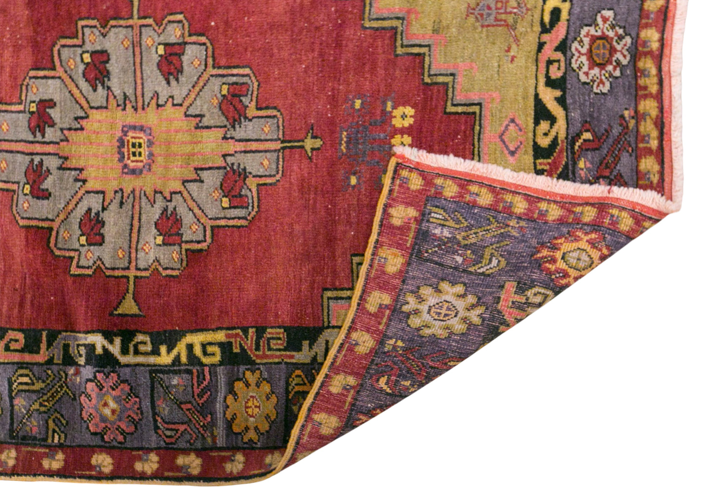 Vintage Konya Sille Rug, 115 × 180 cm / 3.8 x 5.9 ft Handmade Wool Rug