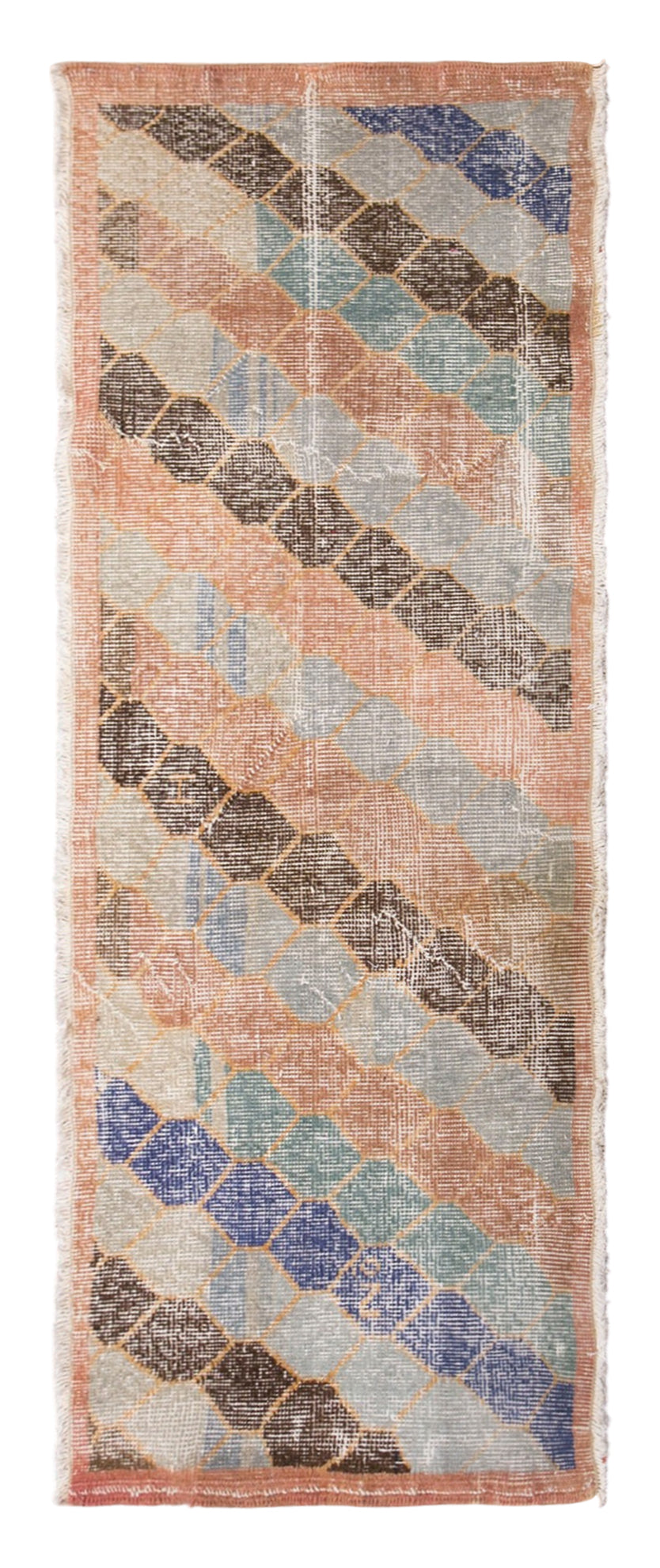 Turkish Runner Rug, 2x5.4 ft, 61x165 cm