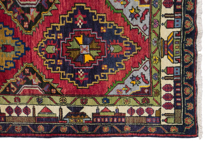 Vintage Konya Rug, 100 × 190 cm / 3.3 x 6.2 ft Handmade Wool Rug