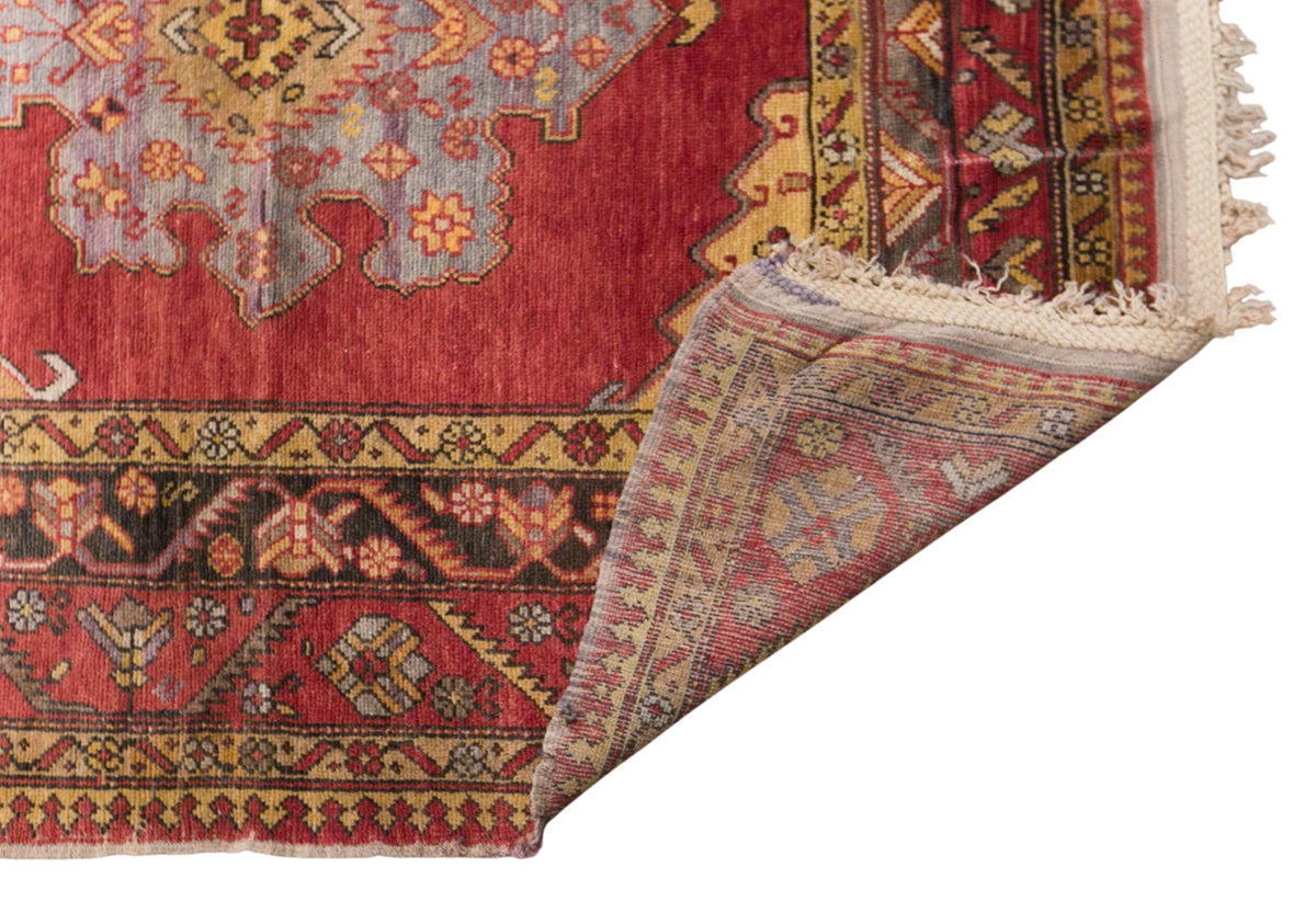 Vintage Konya Rug, 150 × 300 cm / 4.9 x 9.8 ft Rug, Handmade Wool Turkish Rug