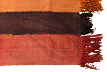 Vintage Konya Cihanbeyli Curtain Kilim Rug, 4.9 x 15 ft, 150 x 445 cm, Handwoven Turkish Wool Kilim