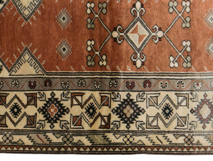 Vintage Milas Prayer Rug, 125 x 220 cm / 4 x 7 ft Handmade Wool Rug