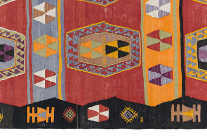 Vintage Konya Kilim, 185 x 360 cm / 6.1 x 12 feet