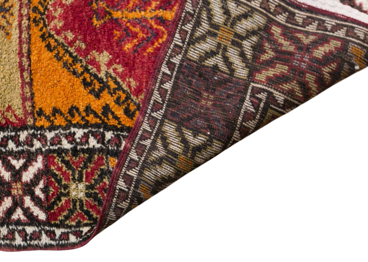 Vintage Konya High Pile Rug, 150 × 375 cm / 4.9 x 12 ft Rug, Handmade Wool Turkish Rug