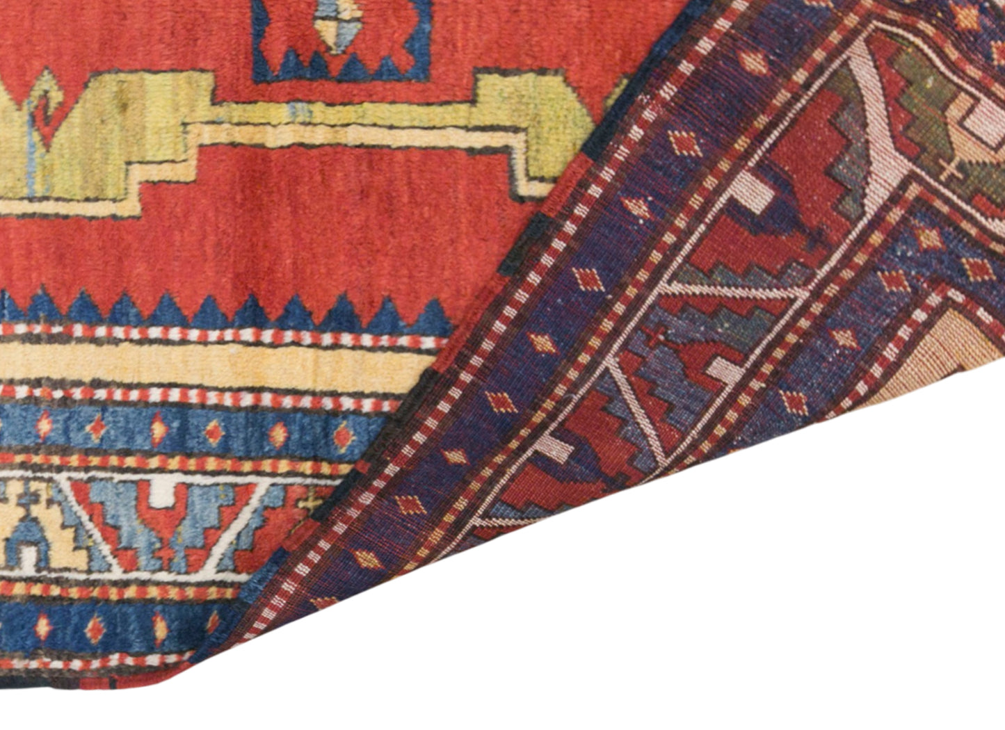 Vintage Caucasian Rug, 90 × 177 cm / 4.2 x 4.8 ft Handmade Wool Rug