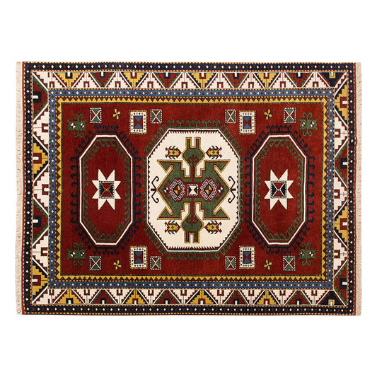 6x8 Caucasian Design Rug, Turkish Carpet, New Production Handmade Rug, 6'5 x 8'4 ft, 195x255 cm