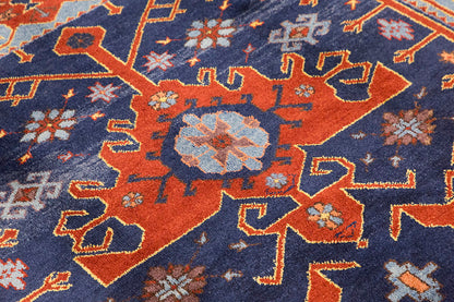 6x9 Caucasian Design Rug, Turkish Carpet, New Production Handmade Rug, 6 x 8'7 ft, 182x262 cm