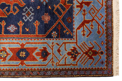 6x9 Caucasian Design Rug, Turkish Carpet, New Production Handmade Rug, 6 x 8'7 ft, 182x262 cm