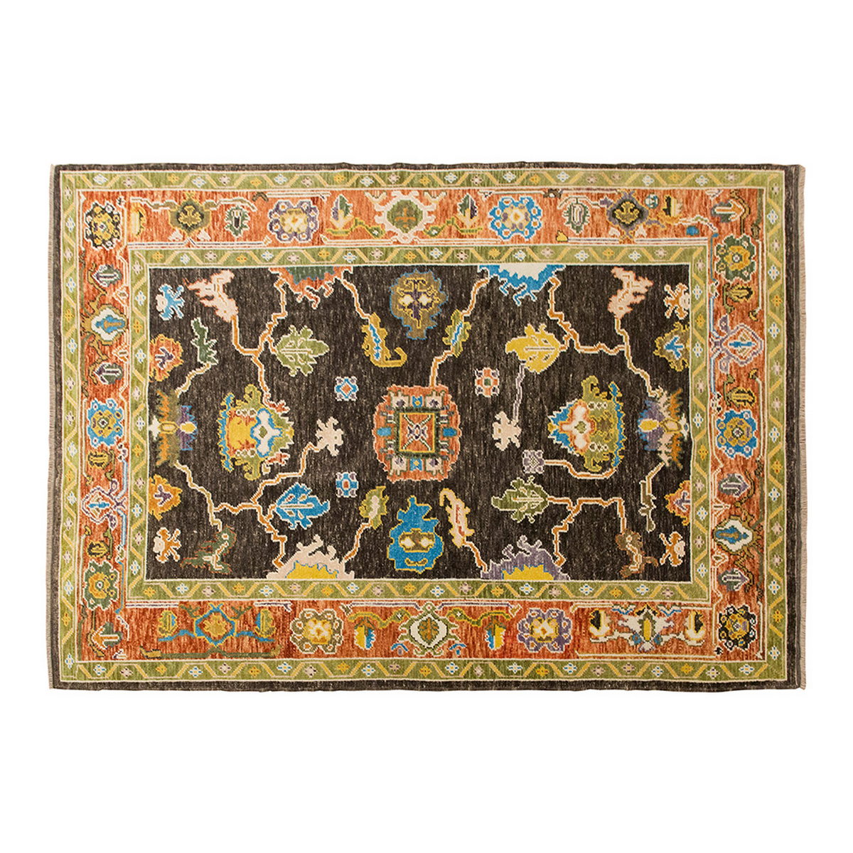 6x9 Geniune Oushak Rug, Turkish Carpet, New Production Handmade Rug, 5'10 x 9'2 ft, 177x279 cm