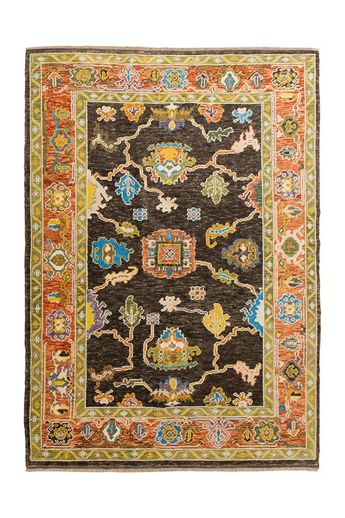 6x9 Geniune Oushak Rug, Turkish Carpet, New Production Handmade Rug, 5'10 x 9'2 ft, 177x279 cm