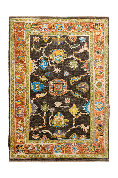 6x9 Geniune Oushak Rug, Turkish Carpet, New Production Handmade Rug, 5'10 x 9'2 ft, 177x279 cm