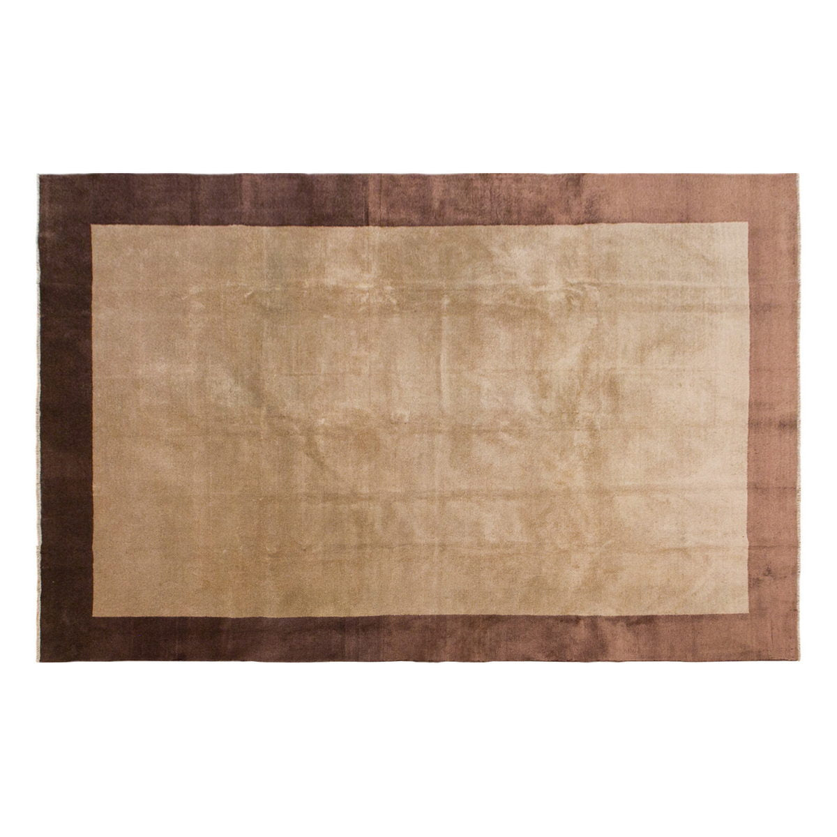 7'9" x 10'8" | Hand-Spun Wool Area Carpet • 1960s Handmade Nomadic Rug
