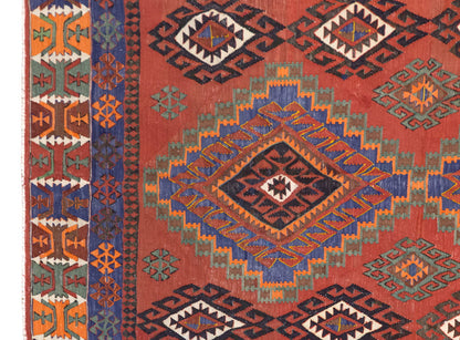 7 x 11.5 Kilim ft, Antique Caucasian Kilim