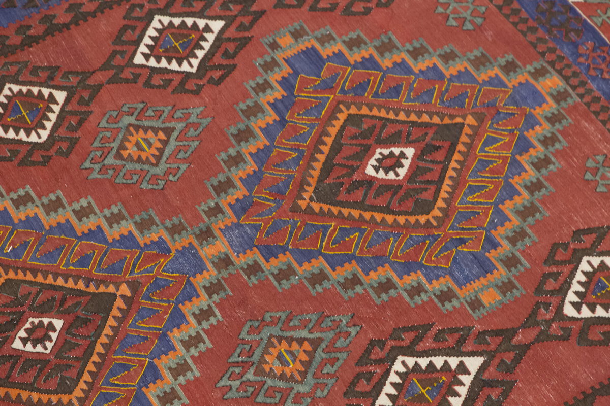 7 x 11.5 Kilim ft, Antique Caucasian Kilim