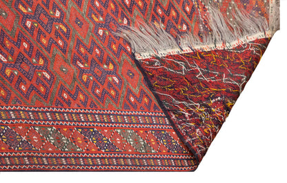 7 x 12.2 ft Kilim, Vintage Turkmen Cicim Embroidery Kilim, Handwoven Wool