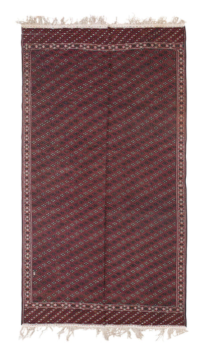 70 Years Old Turkmen Kilim, 221 x 375 cm / 7'3 x 12'3 feet