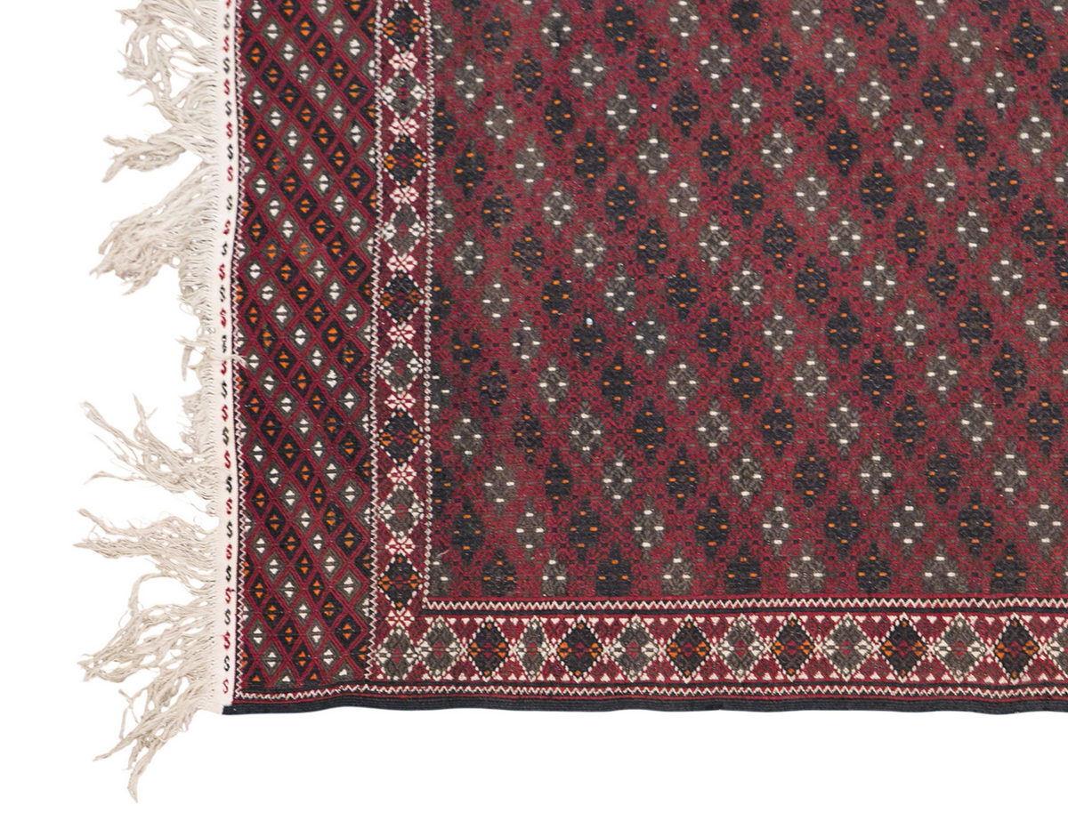 70 Years Old Turkmen Kilim, 221 x 375 cm / 7'3 x 12'3 feet