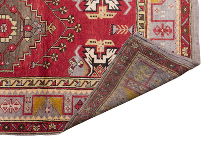 Vintage Turkish Runner Rug, 128 × 325 cm / 4.2 x 10.7 ft Rug, Rare Geometric Design