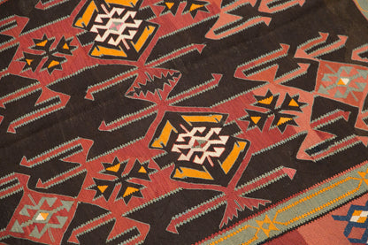Antique Caucasian Avar Kilim 6.1 x 12.6 feet 187 x 385 cm