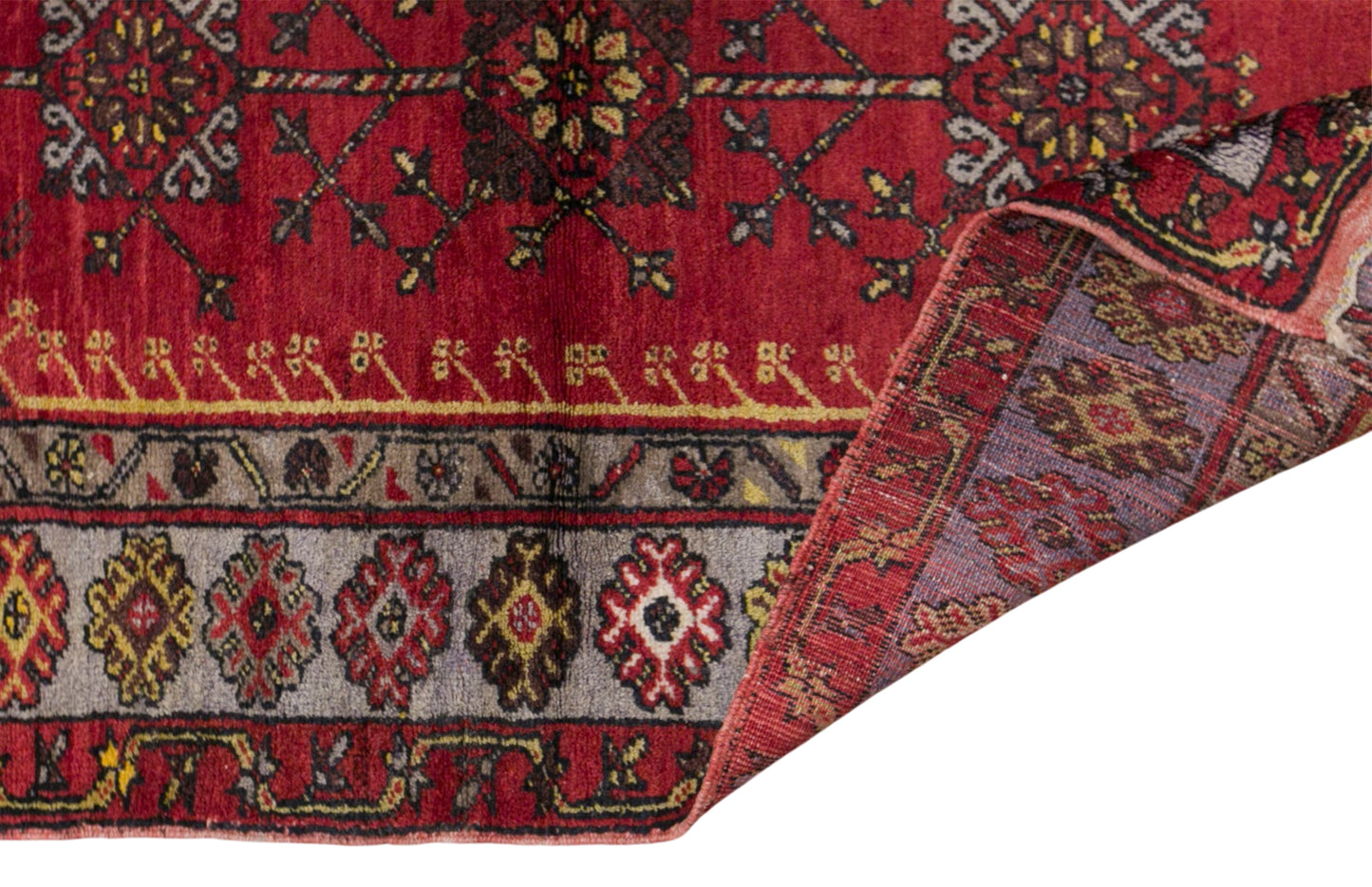 Vintage Konya Prayer Rug, 115 × 200 cm / 3.8 x 6.6 ft Handmade Wool Rug