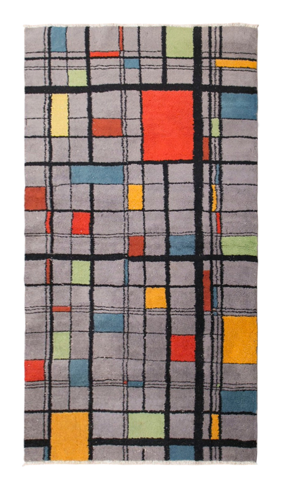 Modern Turkish Area Rug, 3.4x6.2 ft, 105x190 cm