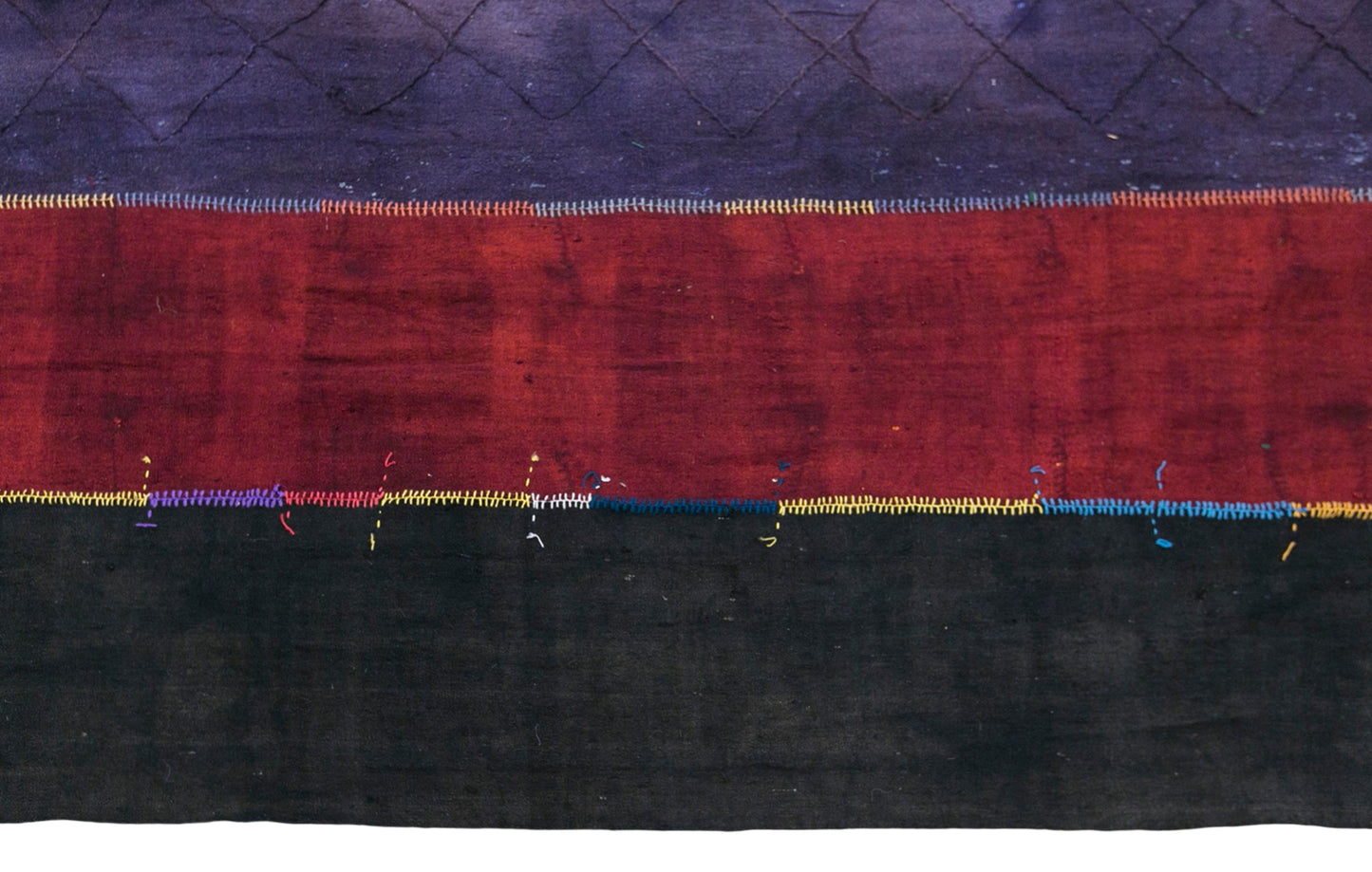 Vintage Konya Cihanbeyli Curtain Kilim Rug, 8 x 15 ft, 245 x 455 cm, Handwoven Turkish Wool Kilim