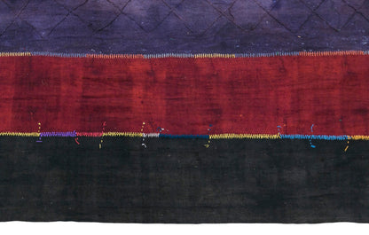 Vintage Konya Cihanbeyli Curtain Kilim Rug, 8 x 15 ft, 245 x 455 cm, Handwoven Turkish Wool Kilim