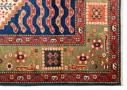 7x10 Caucasian Design Rug, Turkish Carpet, New Production Handmade Rug, 7'5 x 10'1 ft, 225x307 cm