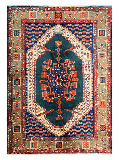 7x10 Caucasian Design Rug, Turkish Carpet, New Production Handmade Rug, 7'5 x 10'1 ft, 225x307 cm