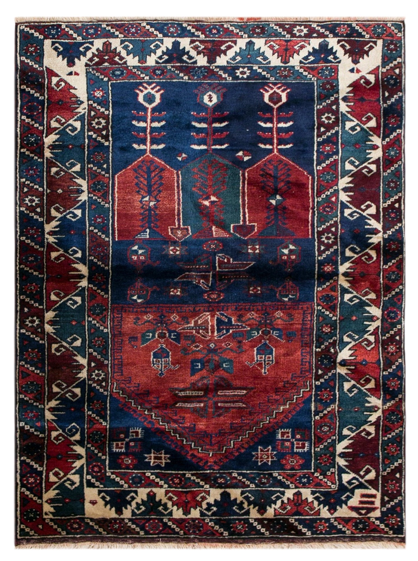 80+ Year Old Döşemealtı Rug, 120 x 185 cm (3'11" x 6'1")