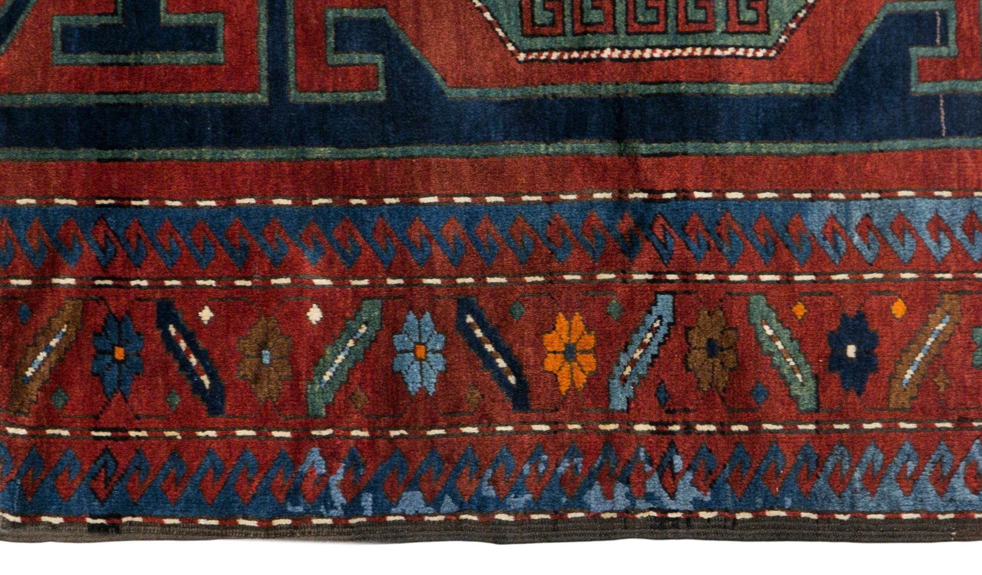 80+ Year Old Handmade Wool Rug, 150 x 235 cm (4'11" x 7'9")