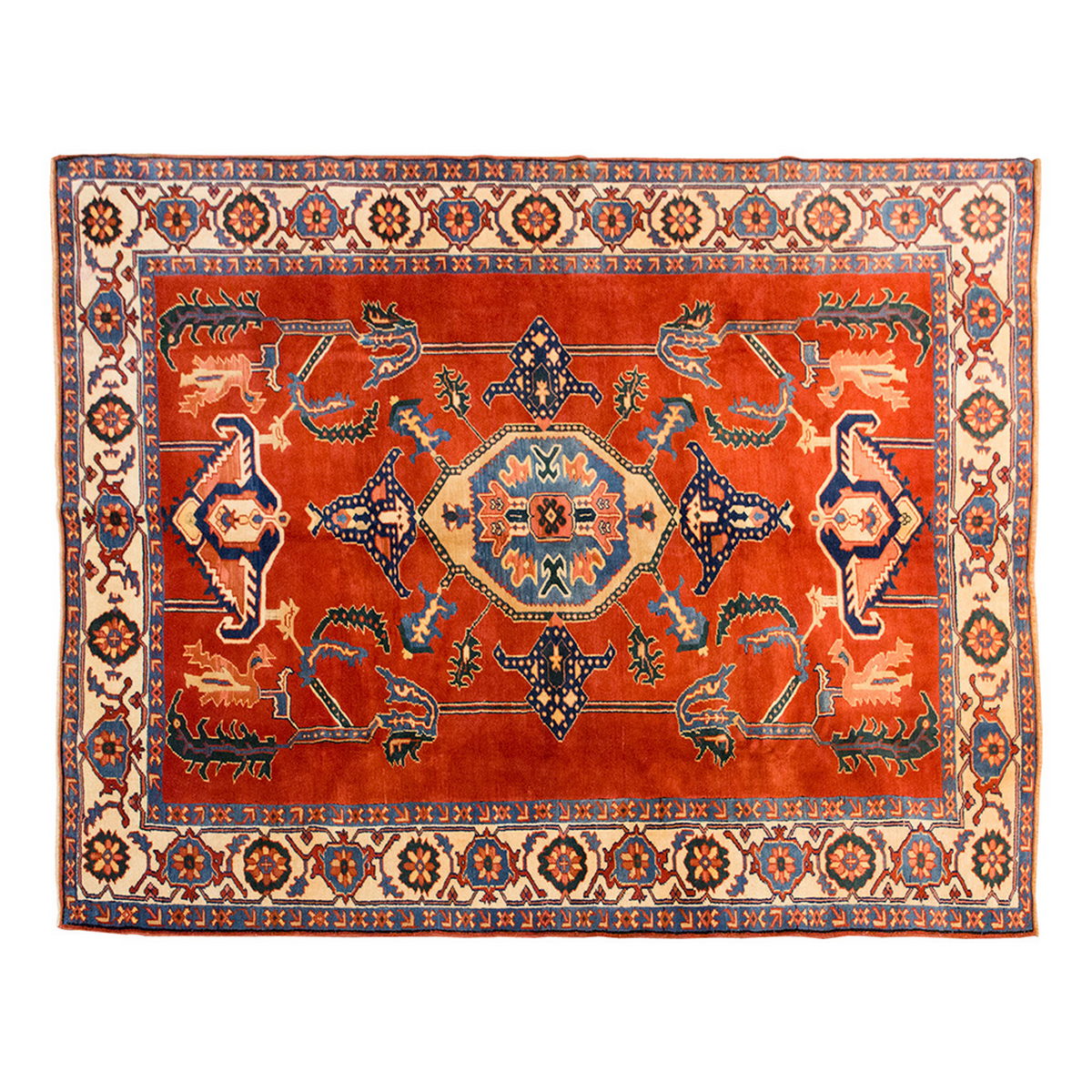 8x10 Caucasian Design Rug, Turkish Carpet, New Production Handmade Rug, 7'7 x 9'6 ft, 232x290 cm