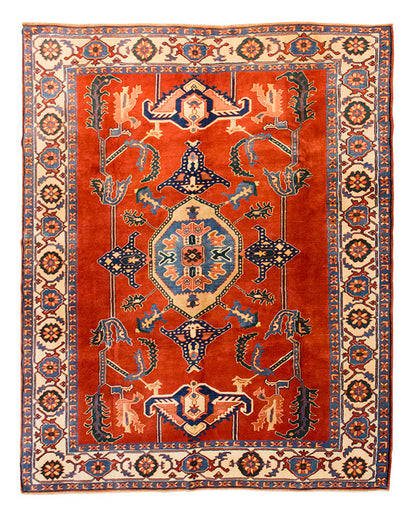 8x10 Caucasian Design Rug, Turkish Carpet, New Production Handmade Rug, 7'7 x 9'6 ft, 232x290 cm